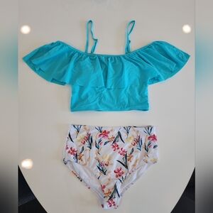 Venus 2 Piece Retro Swim Set, XL. Multi